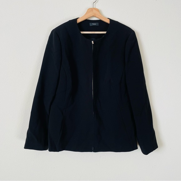 Theory Jackets & Blazers - Theory SIZE 18 Sculpture Double Crepe black blazer jacket